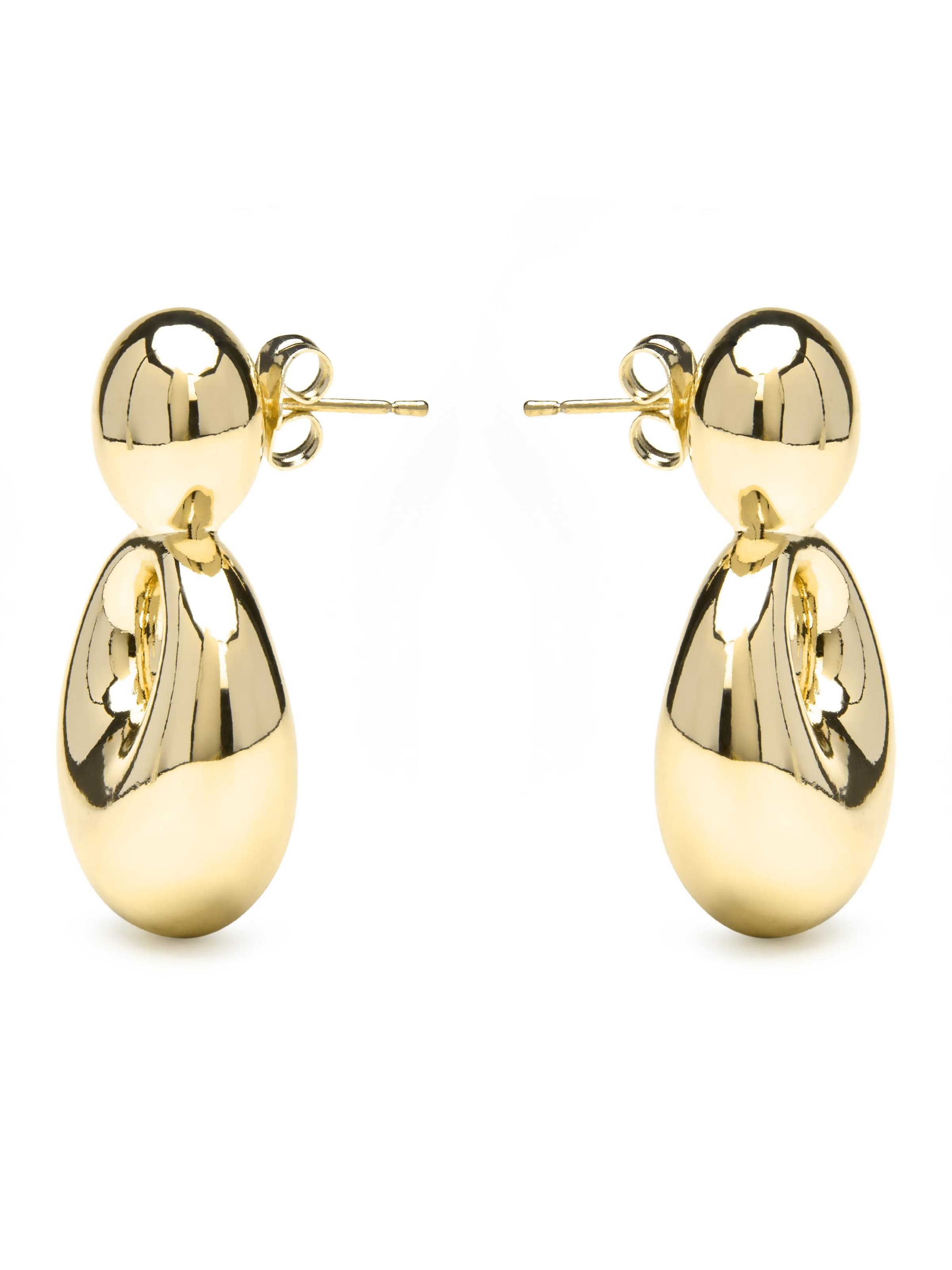 Luxenter - Pendientes 'Sisma' en oro: frente