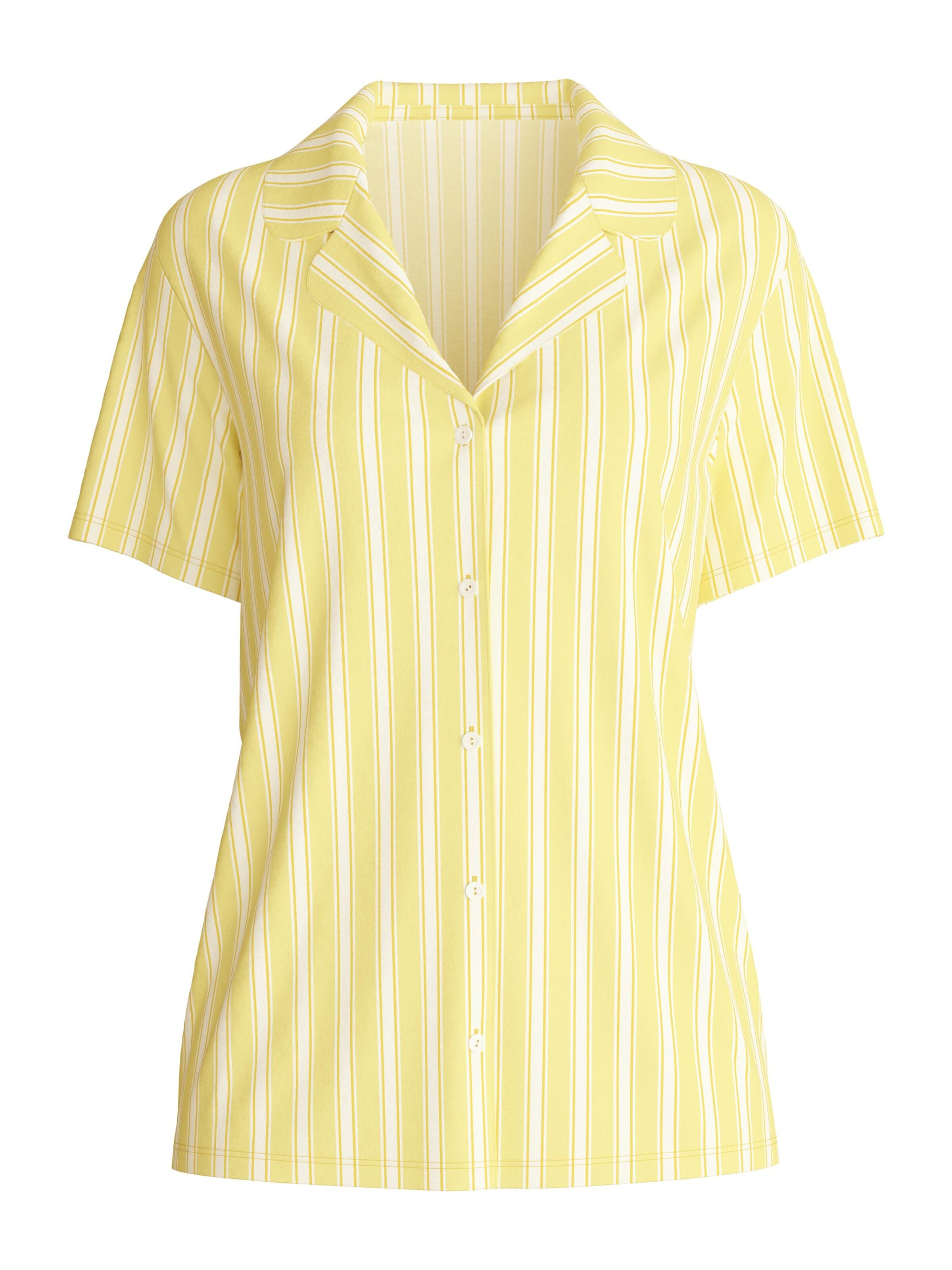CALIDA Pajama Shirt 'Favourites Ocean' in Yellow: front