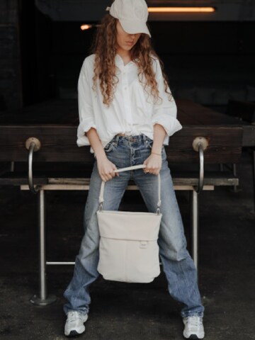 Borsa a spalla 'MADEMOISELLE.M M12' di ZWEI in beige