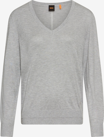 BOSS Orange Sweater in Grey: front