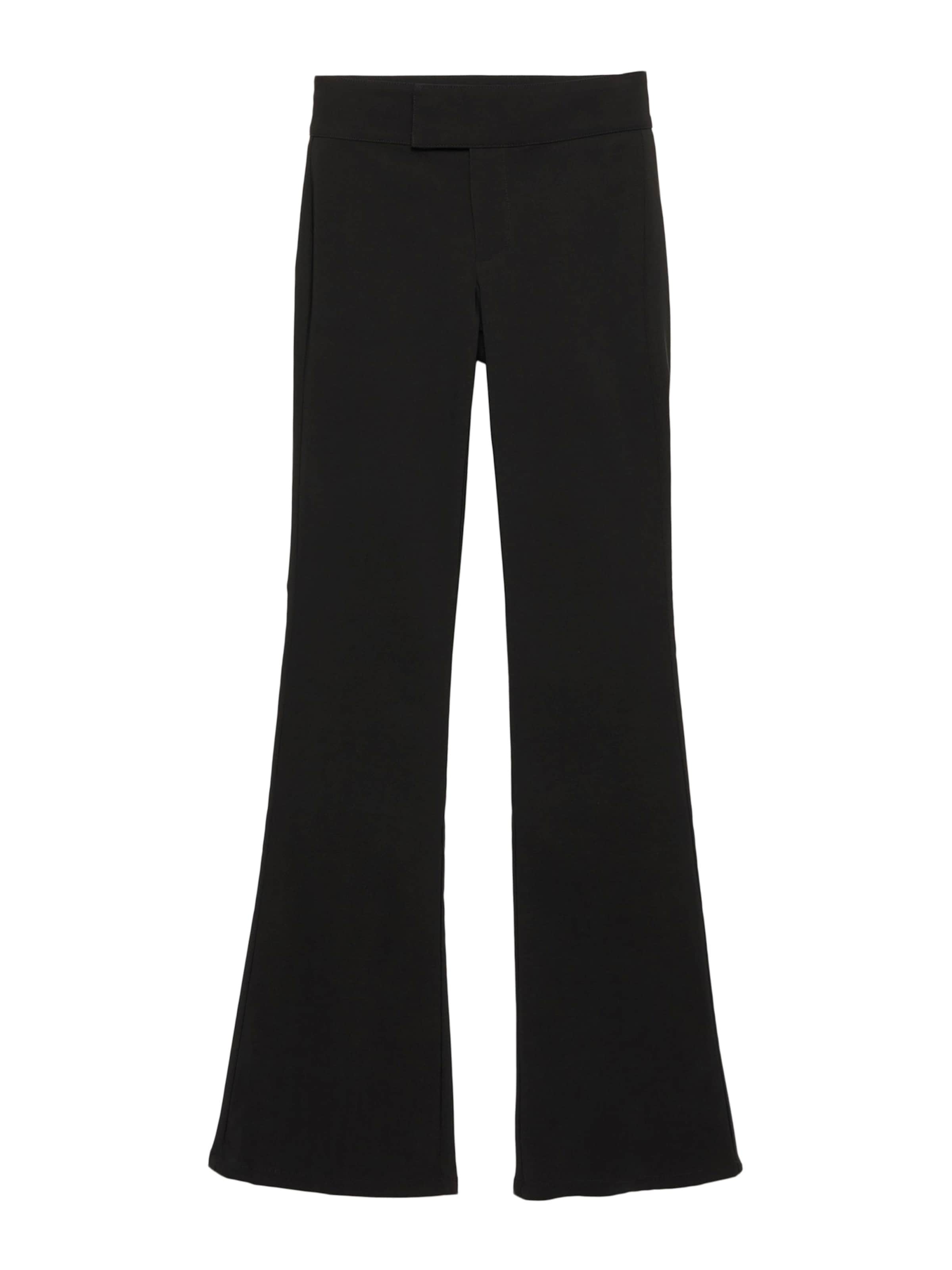 Pull&Bear Bootcut Kalhoty – černá: přední strana