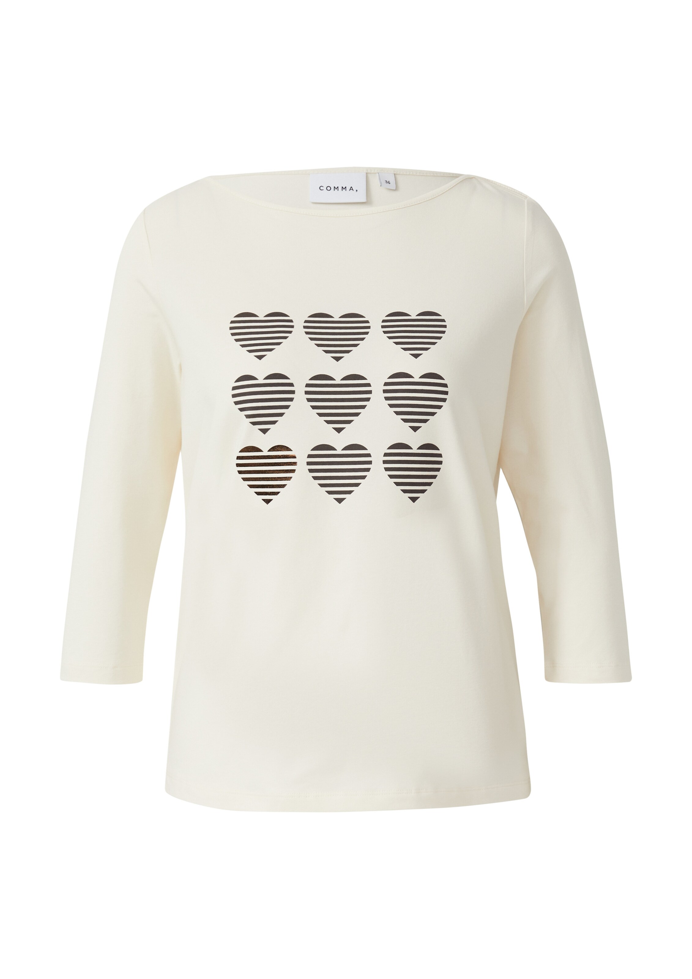 T-shirt COMMA en blanc : devant