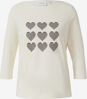 smėlio COMMA Marškinėliai: priekis