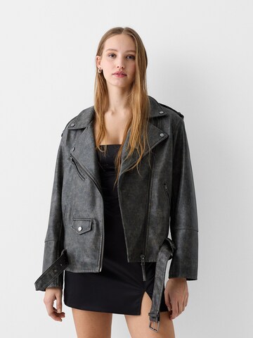 Bershka Between-Season Jacket in Grey: front