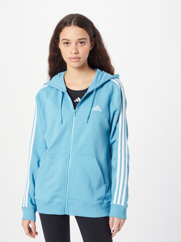 Giacca di felpa sportiva 'Essentials' di ADIDAS SPORTSWEAR in blu: frontale