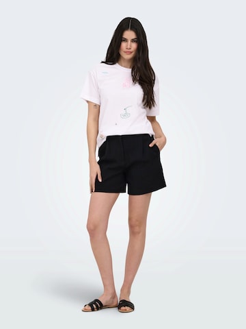 T-shirt 'ONLEMMINA' ONLY en blanc