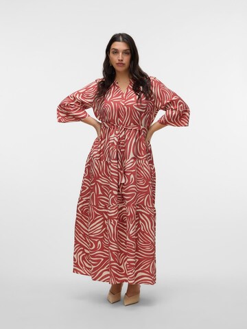 Vero Moda Curve Blousejurk 'VERA' in Bruin
