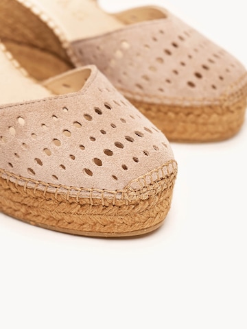 Alhamas Sandaal 'Alpargata Cuña 8 cm' in Grijs