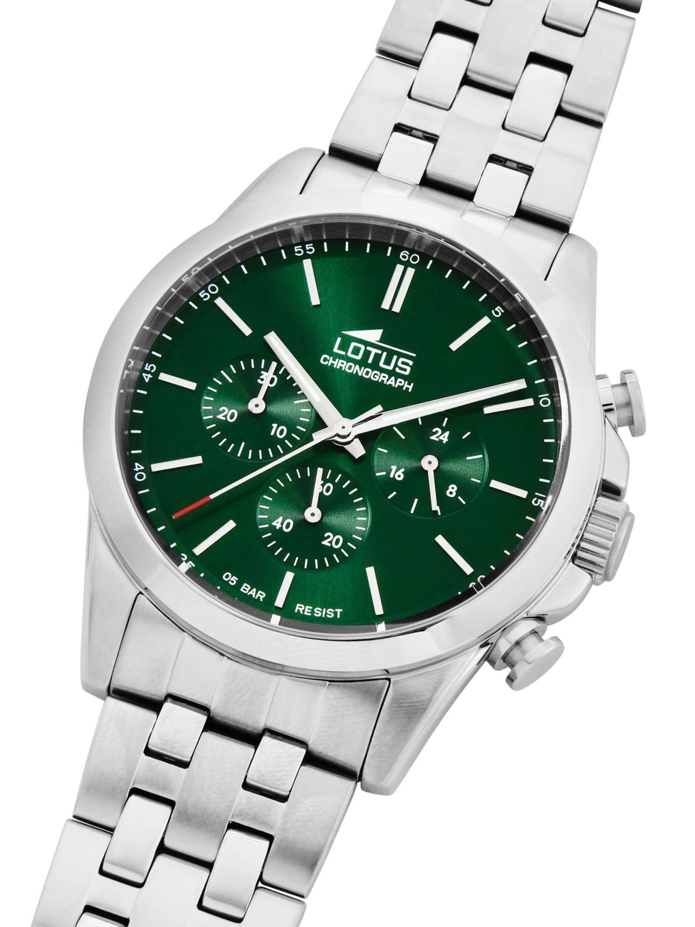 Lotus Analog Watch 'Chronograph Chrono' in Green