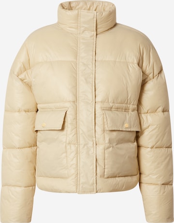 ABOUT YOU x Laura Giurcanu Winter Jacket 'Alexia' in Beige: front