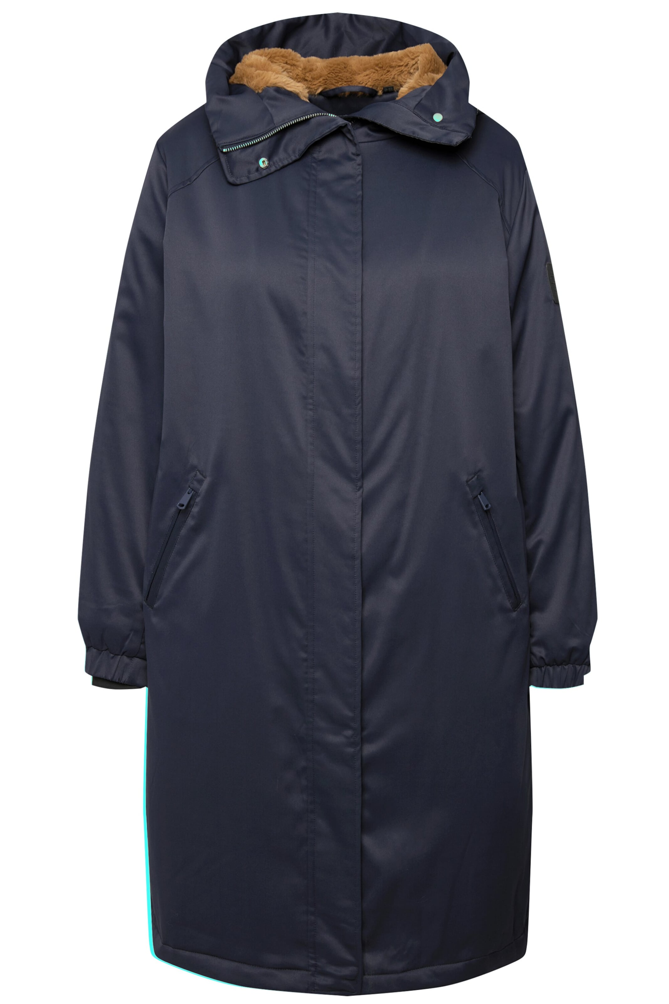 Ulla Popken Wintermantel in Grijs: voorkant