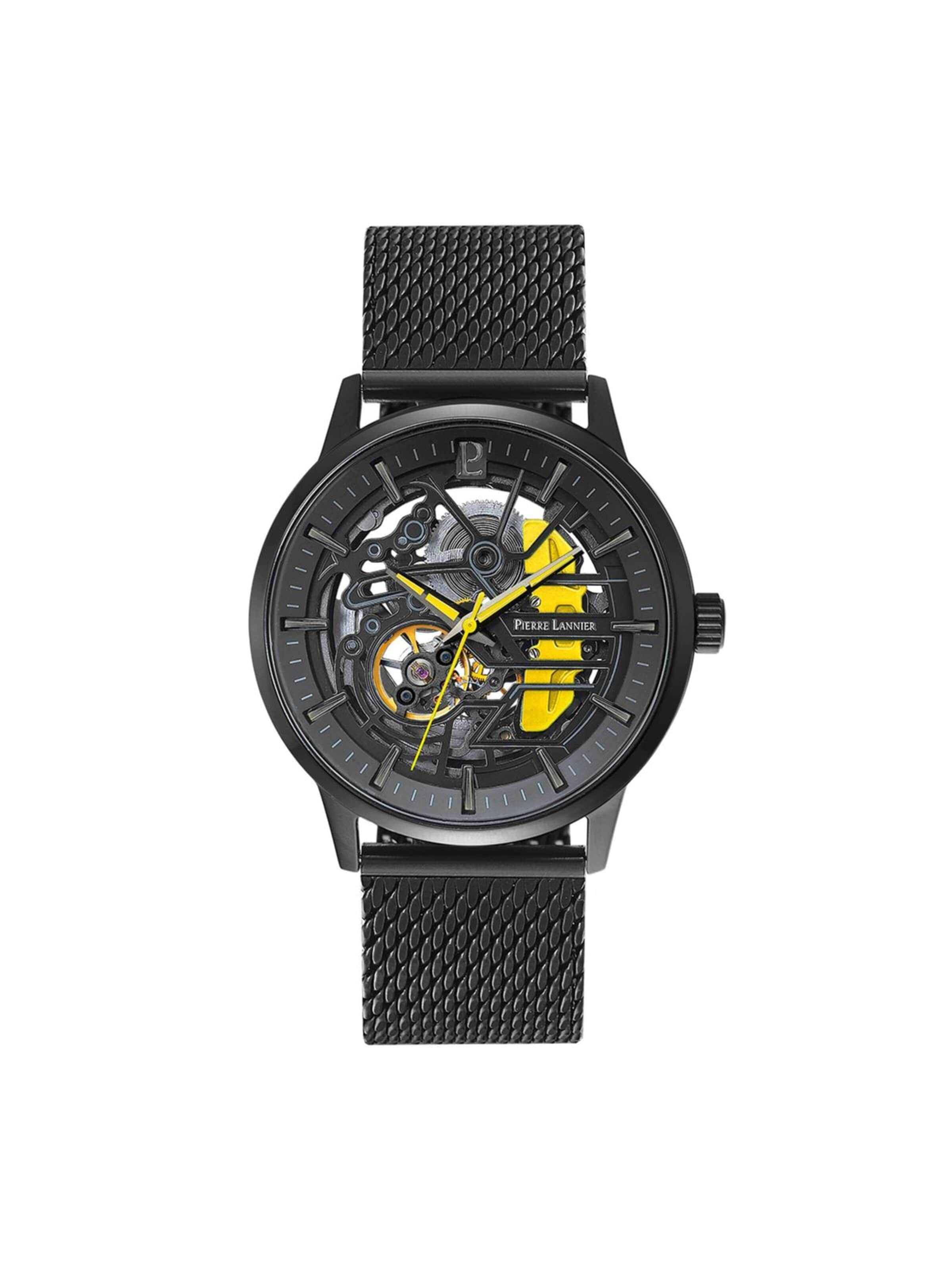 Montre à affichage analogique Pierre Lannier en noir : devant