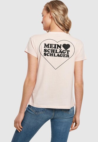Merchcode T-Shirt 'MHSS Herz' in Pink: Vorderseite