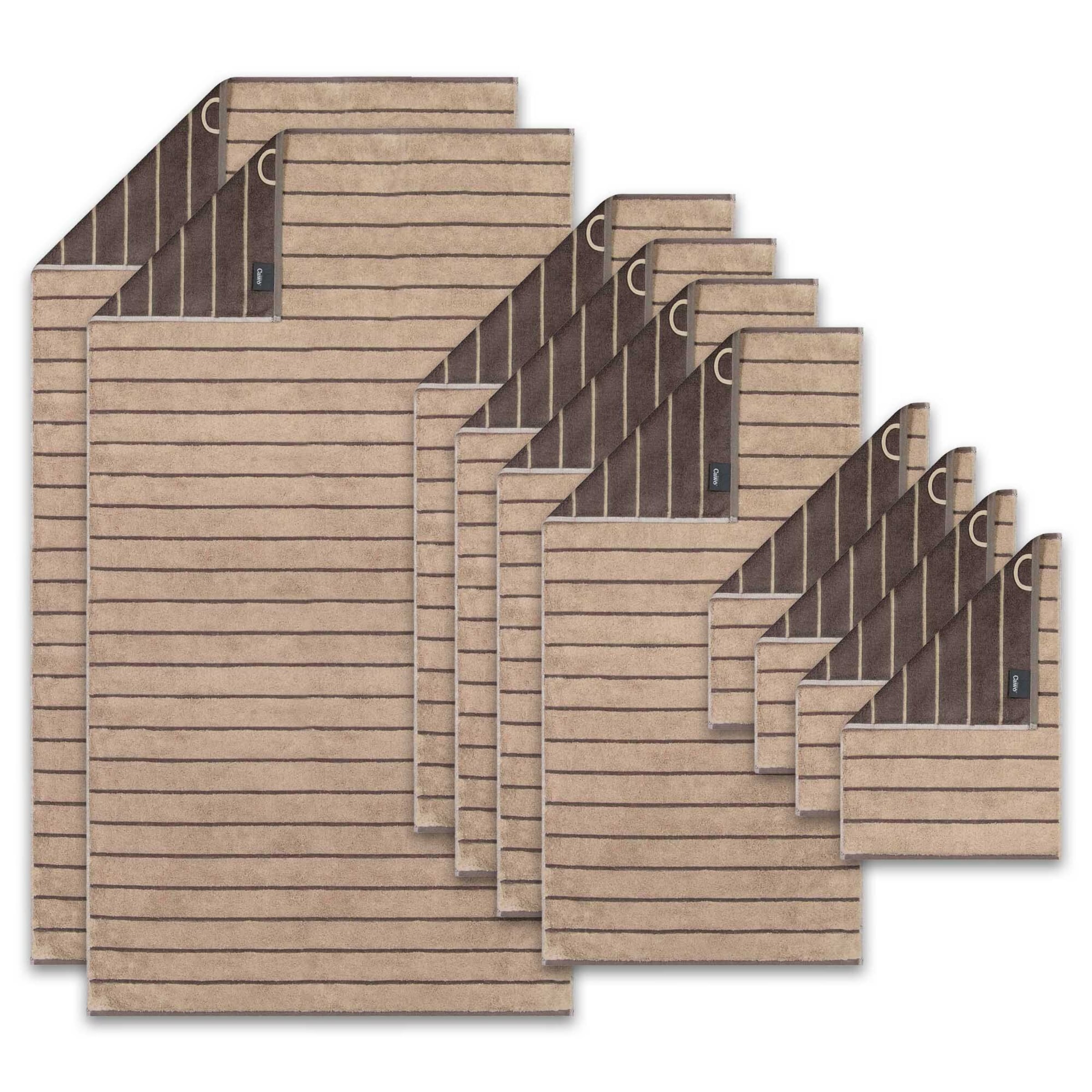 Cawö Handtuch in Beige: Vorderseite
