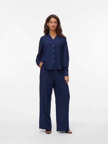 VERO MODA Blouse 'MELANEY' in Blauw: voorkant