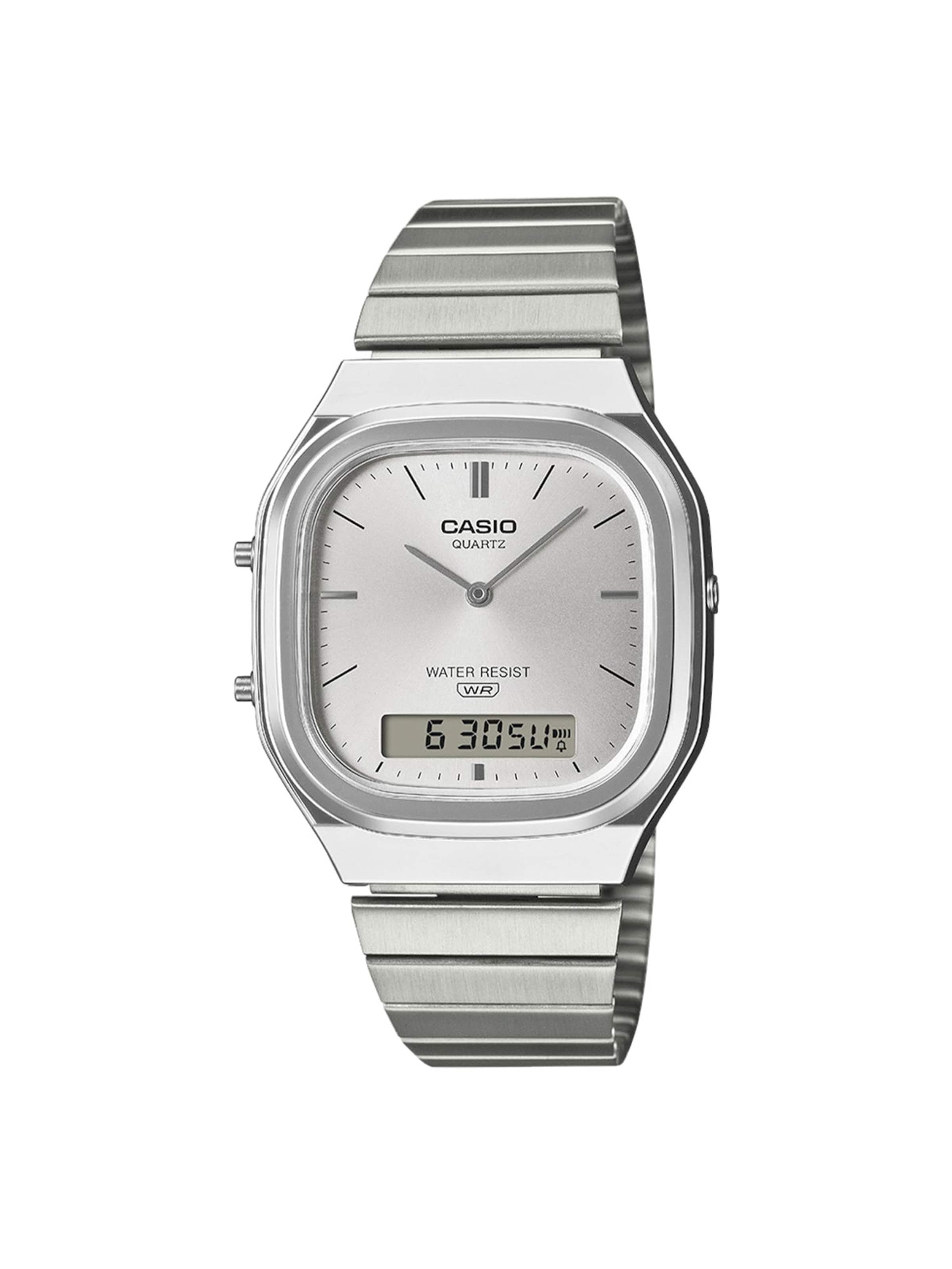 CASIO Analoog horloge 'Statement' in Zilver: voorkant