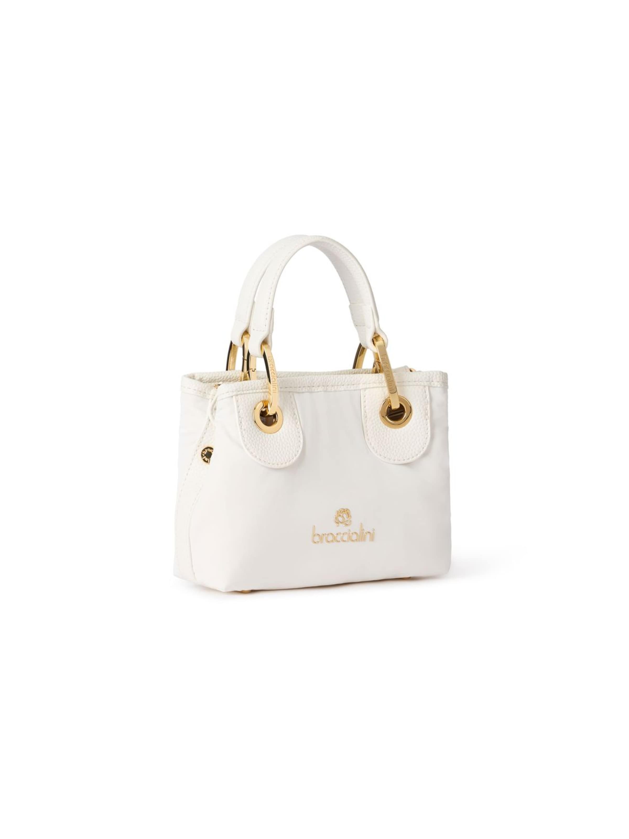 Borsa a mano 'Beth Puffy' di Braccialini in bianco