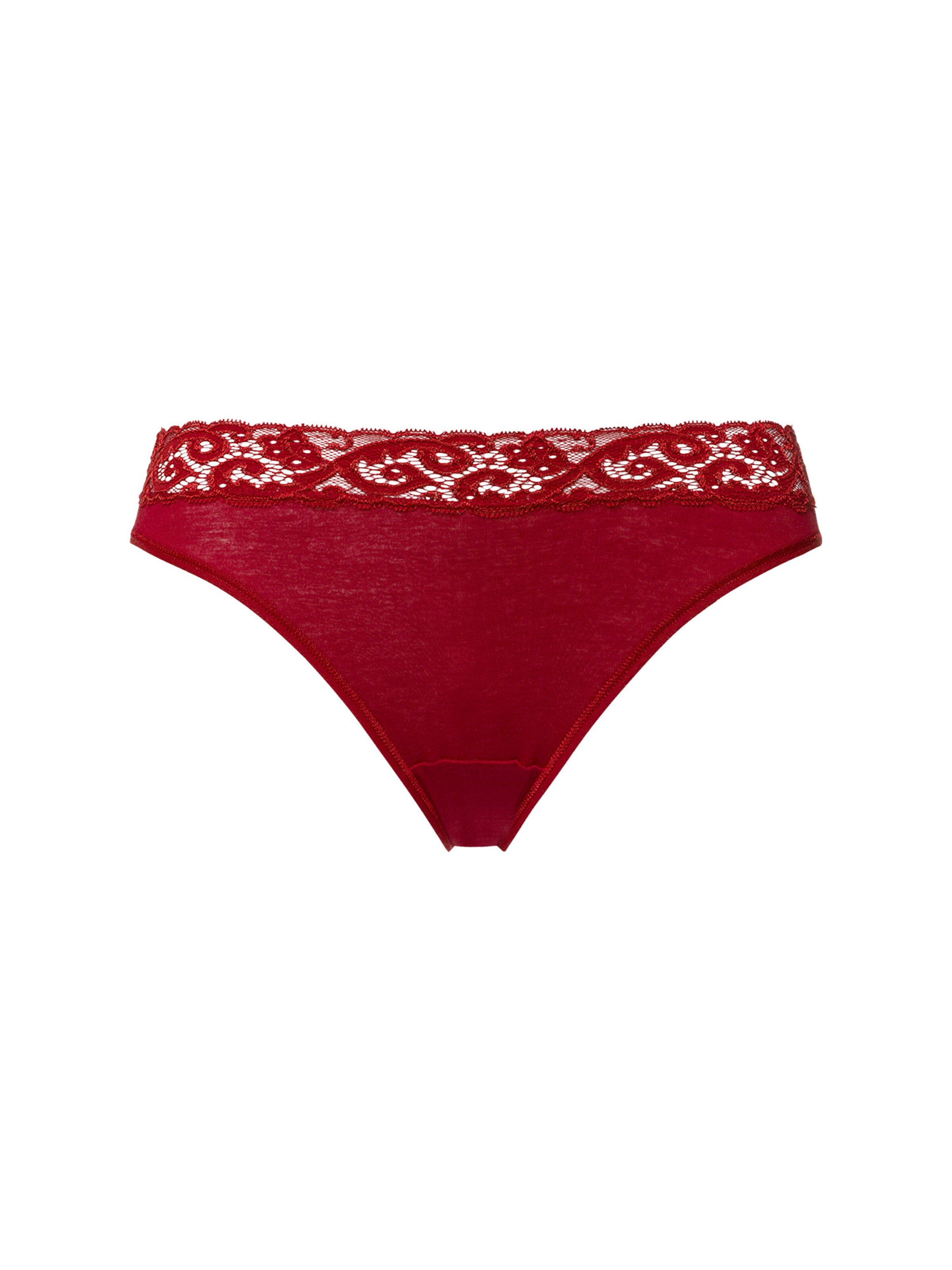 Hanro - Cueca ' Moments ' em vermelho: frente