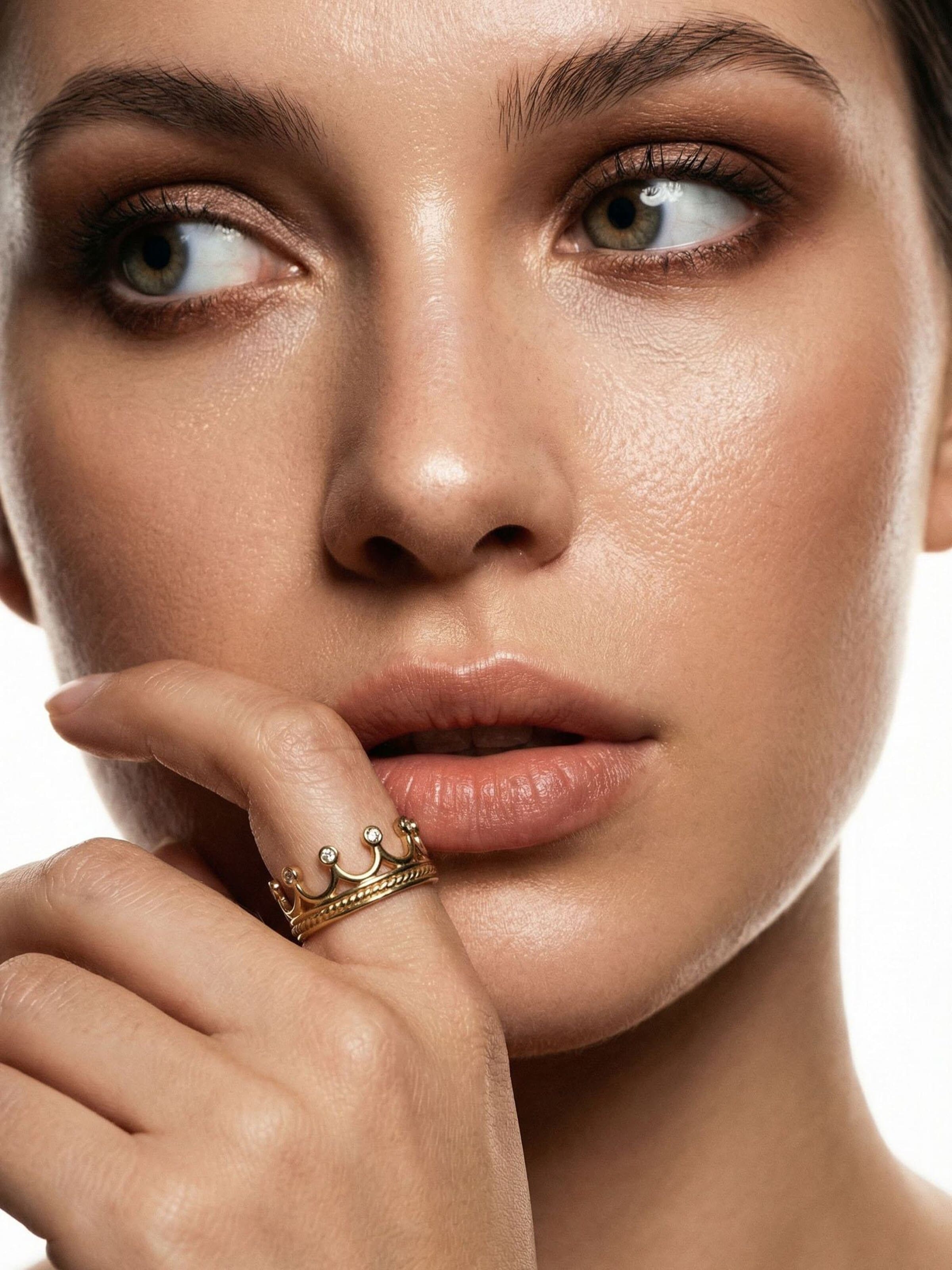 Nemomatheo Ring 'Tiara'‌‌‌‌‌‌‌‌‌‌ in Gold: Vorderseite