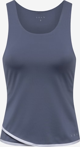 Born Living Yoga Sports Top 'Smash' in Blue: front