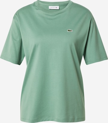 T-shirt LACOSTE en vert : devant