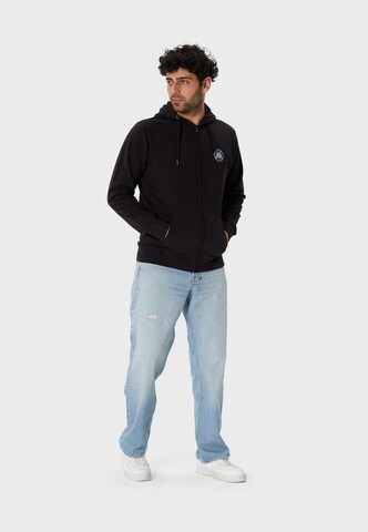 Oldskull Zip-Up Hoodie in Black