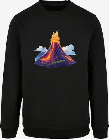 F4NT4STIC Sweatshirt 'Vulkanausbruch' in Schwarz: Vorderseite