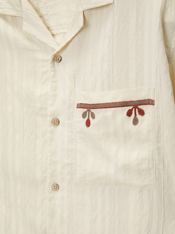 Pull&Bear Regularny krój Koszula w kolorze beżowy