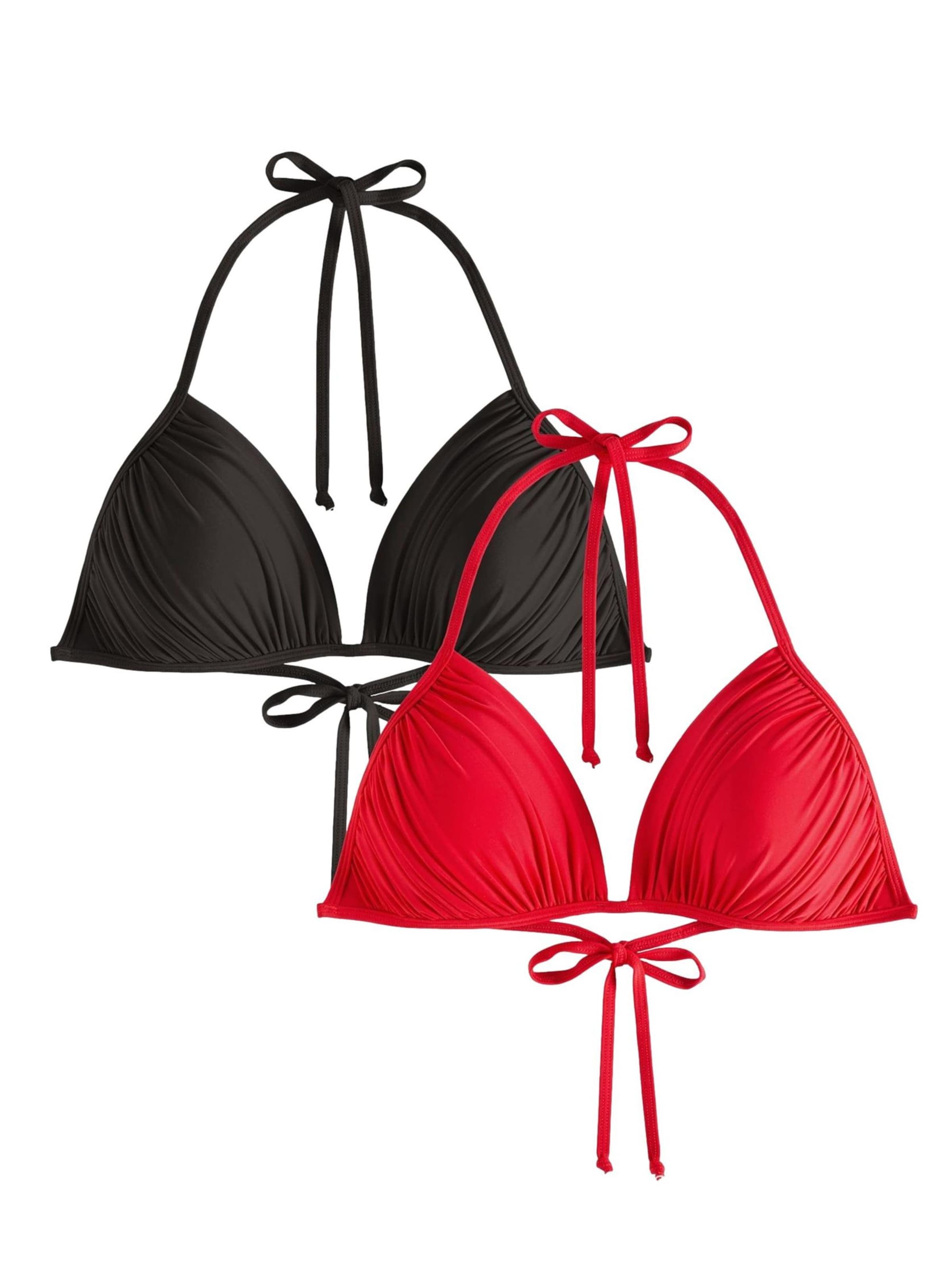 Friends Like These Triangel Bikinitop in Rot: Vorderseite