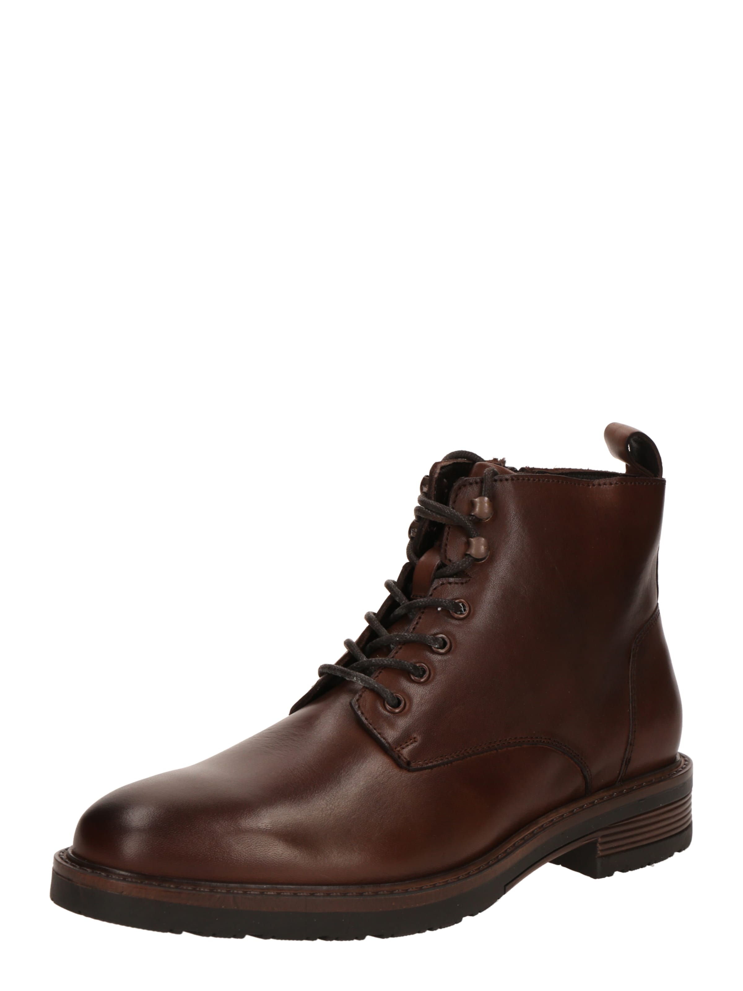 ABOUT YOU Lace-up boot 'Tobias' in Brown: front