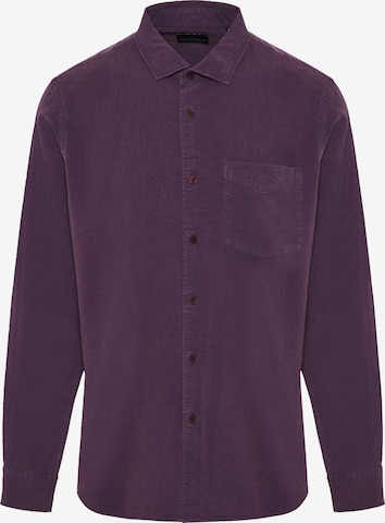 Funky BuddhaComfort Fit Košulja - ljubičasta boja: prednji dio