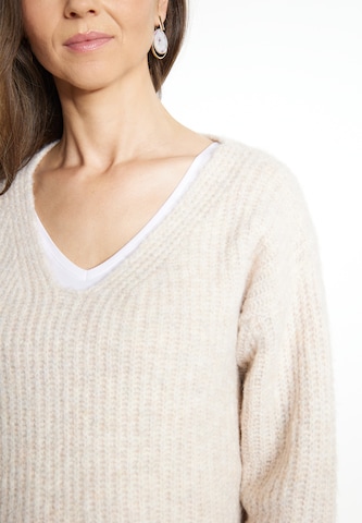 usha WHITE LABEL Sweater 'Lynnea' in Beige