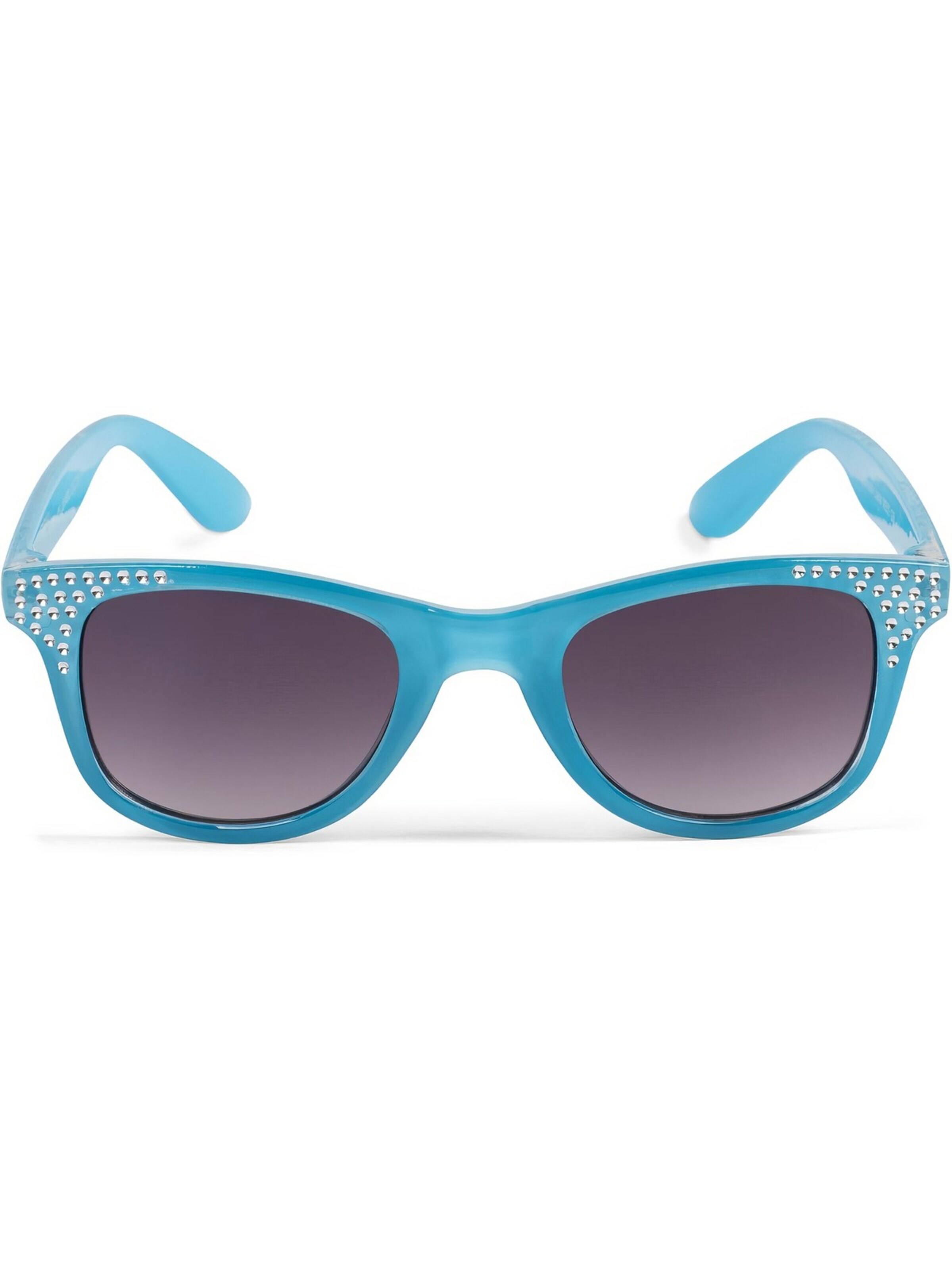 styleBREAKER Sunglasses 'Mädchen Nerd Sonnenbrille mit Strass' in Blue