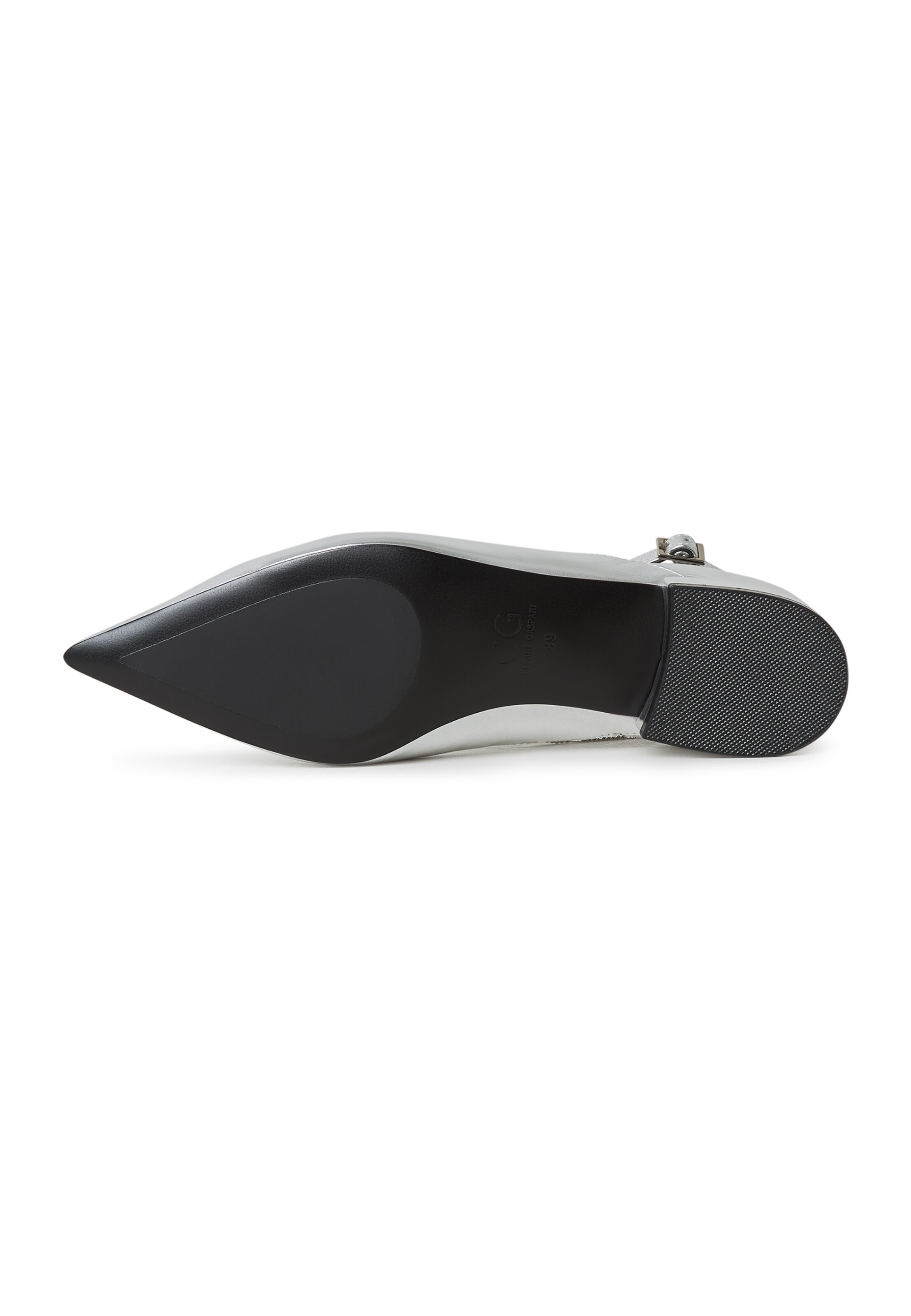 CESARE GASPARI Strap ballerina in Silver