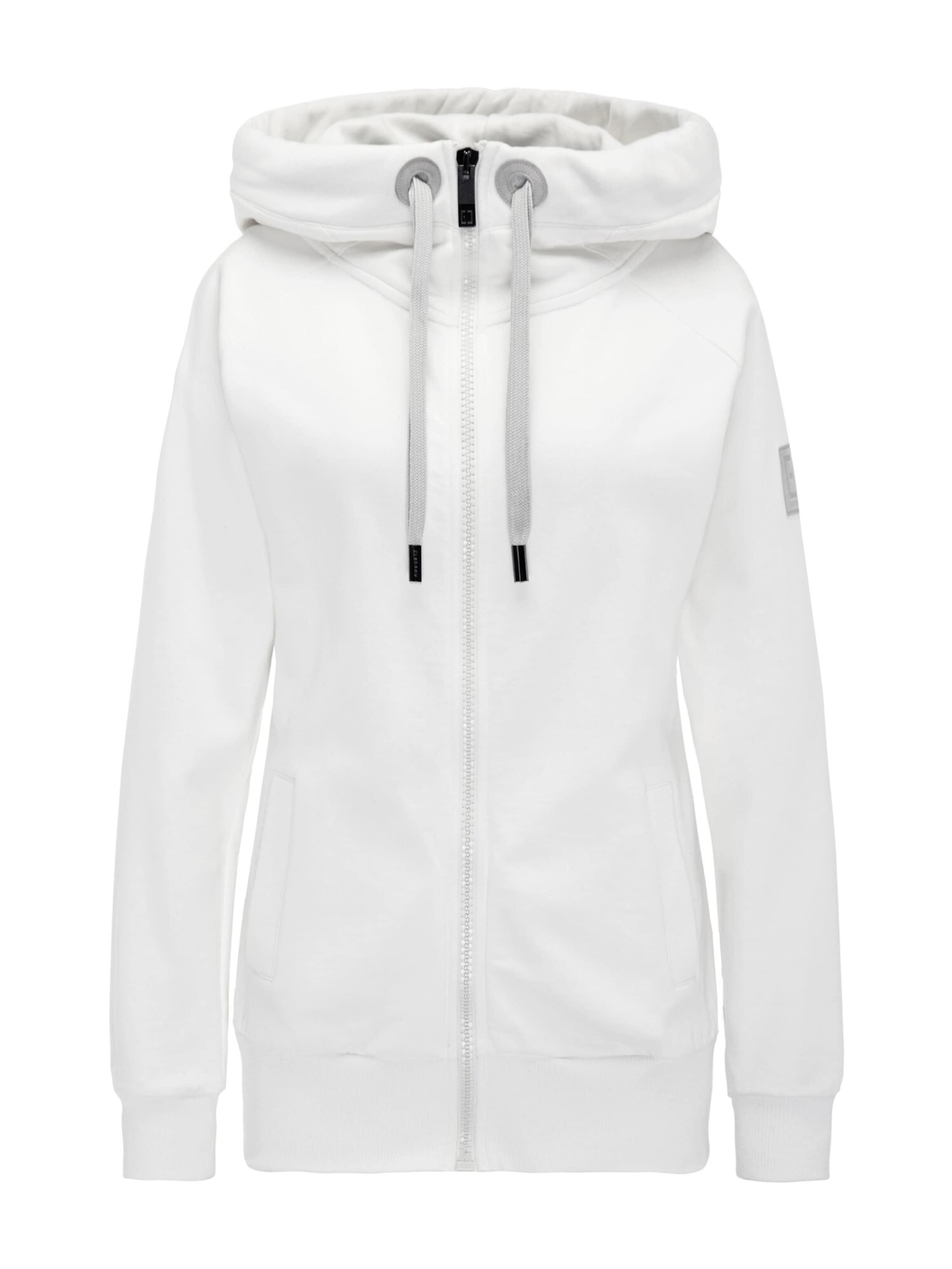 Elbsand Sweatvest 'Kria' in Wit: voorkant