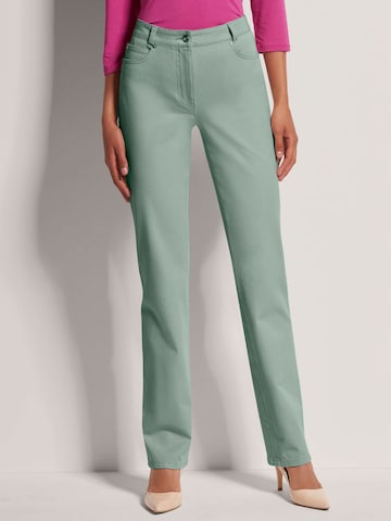 MADELEINE Slimfit Jeans in Groen: voorkant