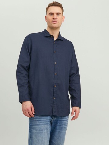 Jack & Jones Plus - Slim Fit Camisa em azul: frente