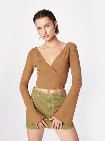 Urban Classics Kardigan – hnědá: přední strana