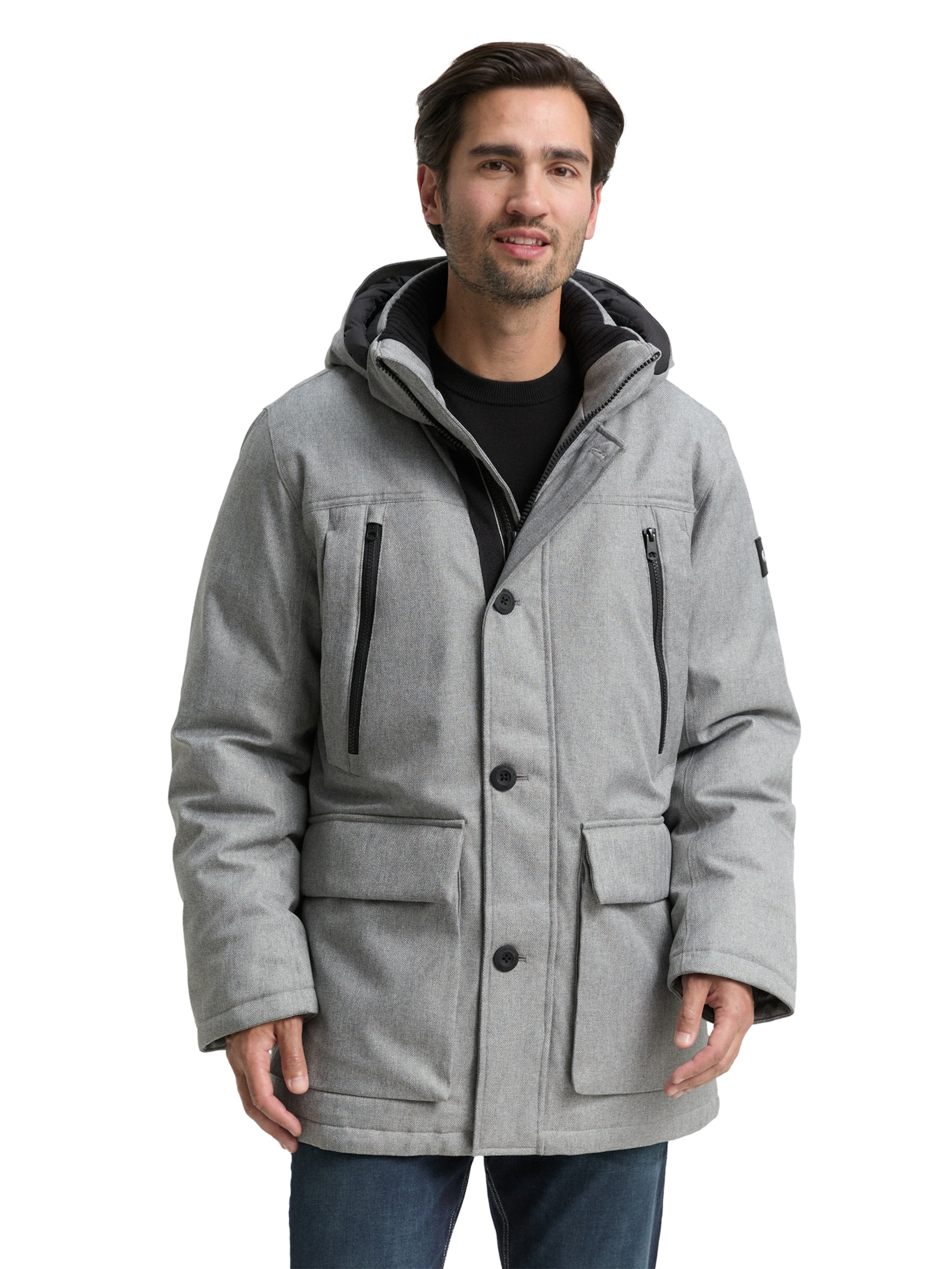 Parka d’hiver TOM TAILOR en gris : devant