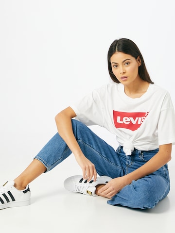 LEVI'S ® Oversized paita 'Graphic SS Roadtrip Tee' värissä valkoinen