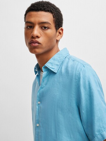 BOSS Regular fit Button Up Shirt 'Rash' in Blue