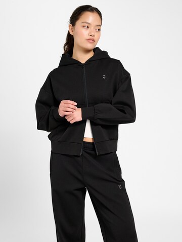 Hummel Zip-Up Hoodie in Black: front