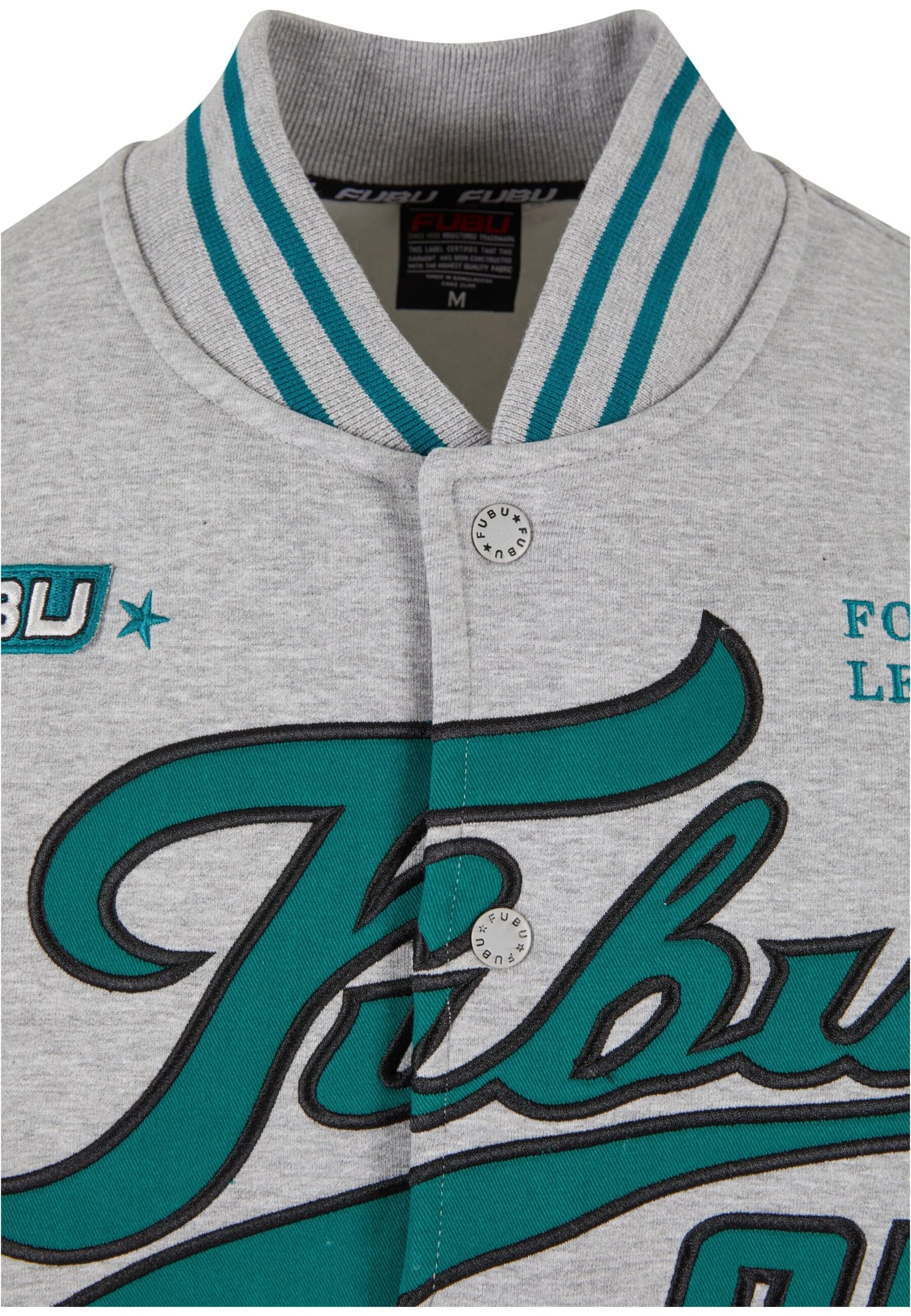 FUBU Кофта на молнии 'Varsity' в Серый