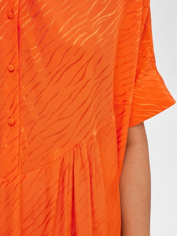 Selected Femme Curve Shirt Dress 'Abienne' in Orange