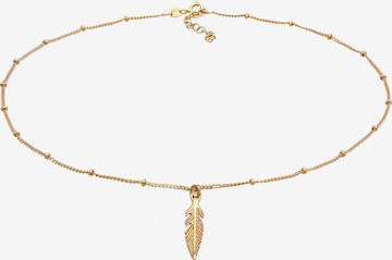 ELLI Necklace 'Feder' in Gold: front