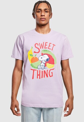 T-Shirt 'Peanuts - Sweet Thing' Merchcode en violet : devant