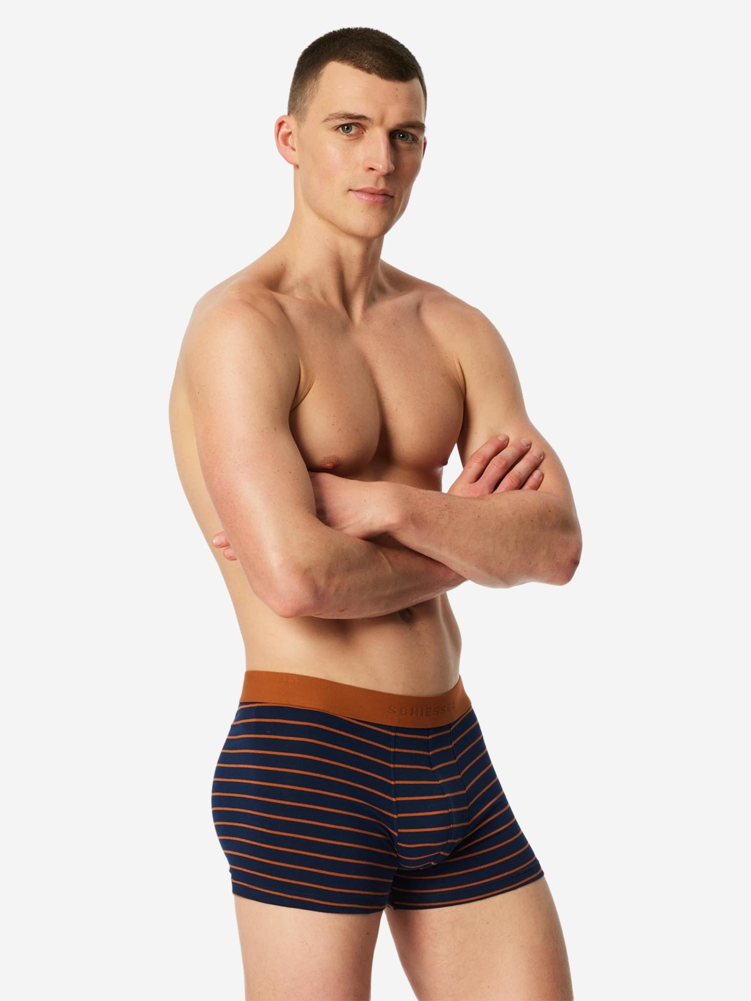 SCHIESSER - Calzoncillo boxer '95/5 Organic Cotton' en azul: frente