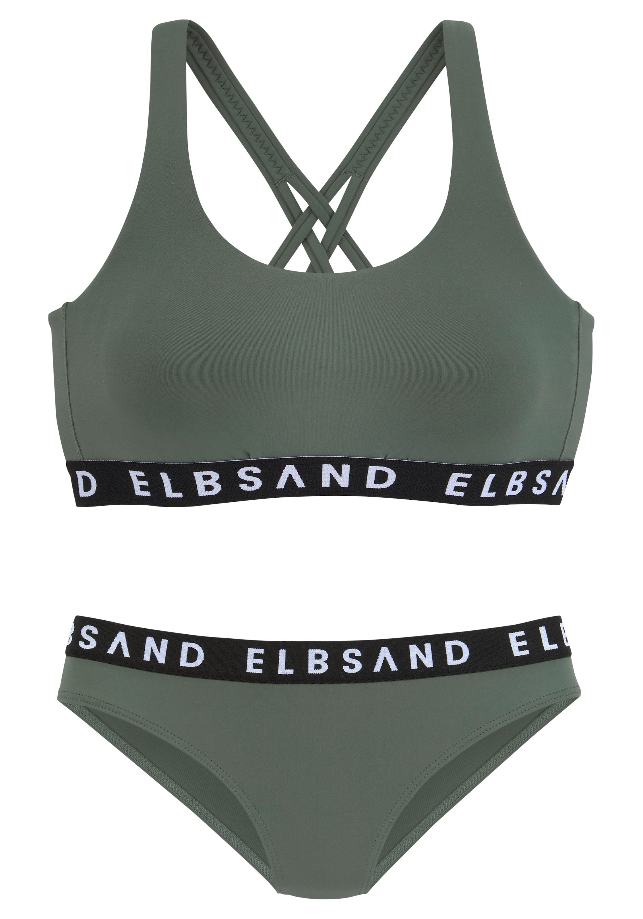 Bustier Bikini Elbsand en vert : devant