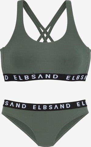 Elbsand Bustier Bikini w kolorze zielony: przód