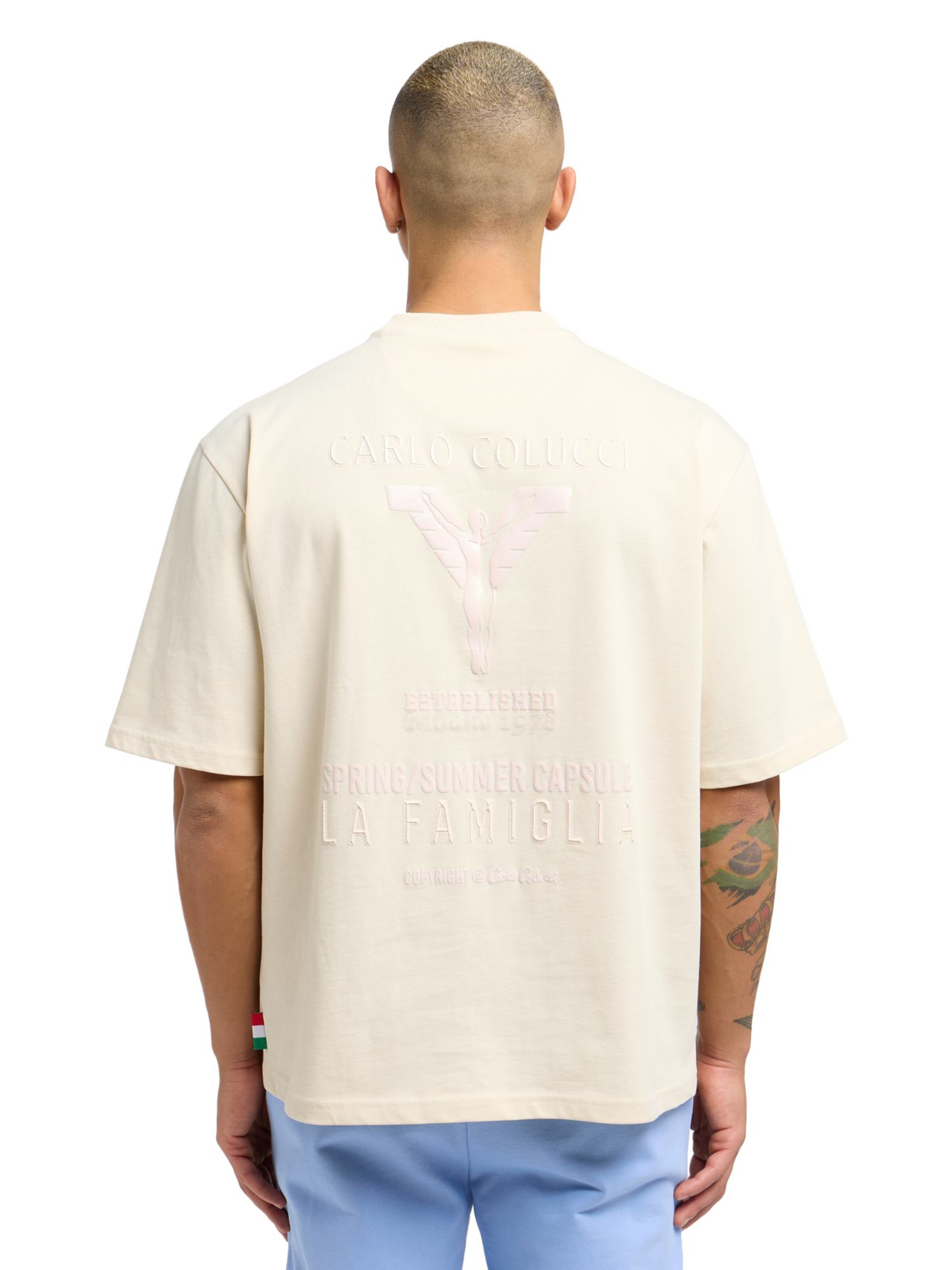 Carlo Colucci Shirt 'Donner' in Beige